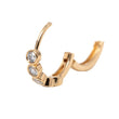 18k Yellow Gold Diamond Bezel Hoop Earrings