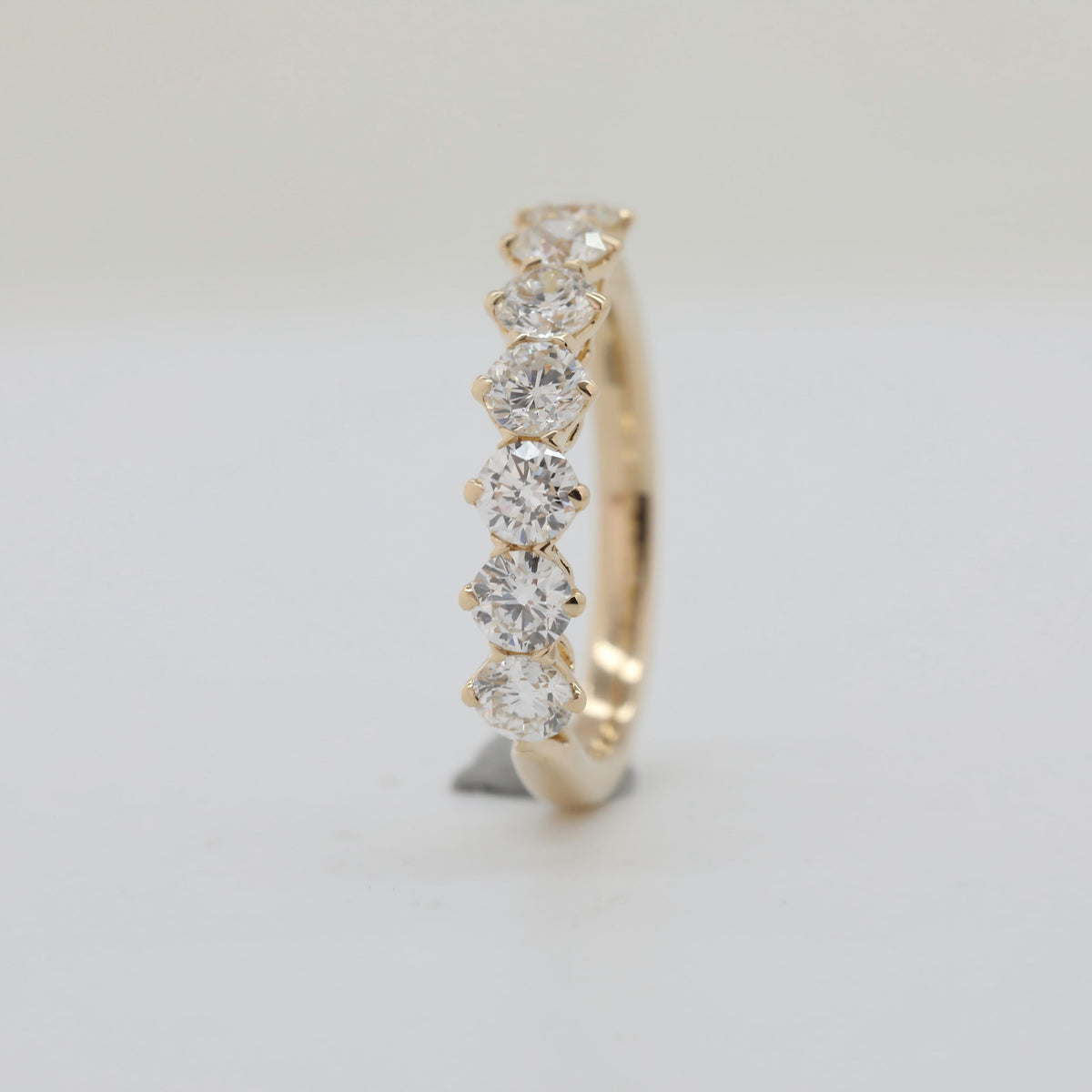 18K Yellow Gold Old European Cut Lab Diamond 7-Stone Ring - MMR