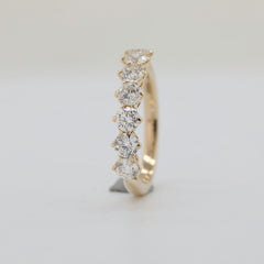 18K Yellow Gold Old European Cut Lab Diamond 7-Stone Ring - MMR