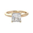 18k Yellow Gold Princess Cut Solitaire Ring (Ring Setting Only)