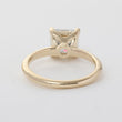 18k Yellow Gold Princess Cut Solitaire Ring (Ring Setting Only)