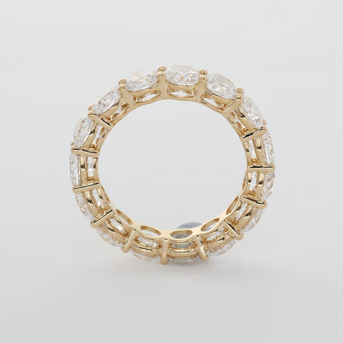 18K Yellow Gold Round Lab Diamond Shared Prong Setting Eternity Ring
