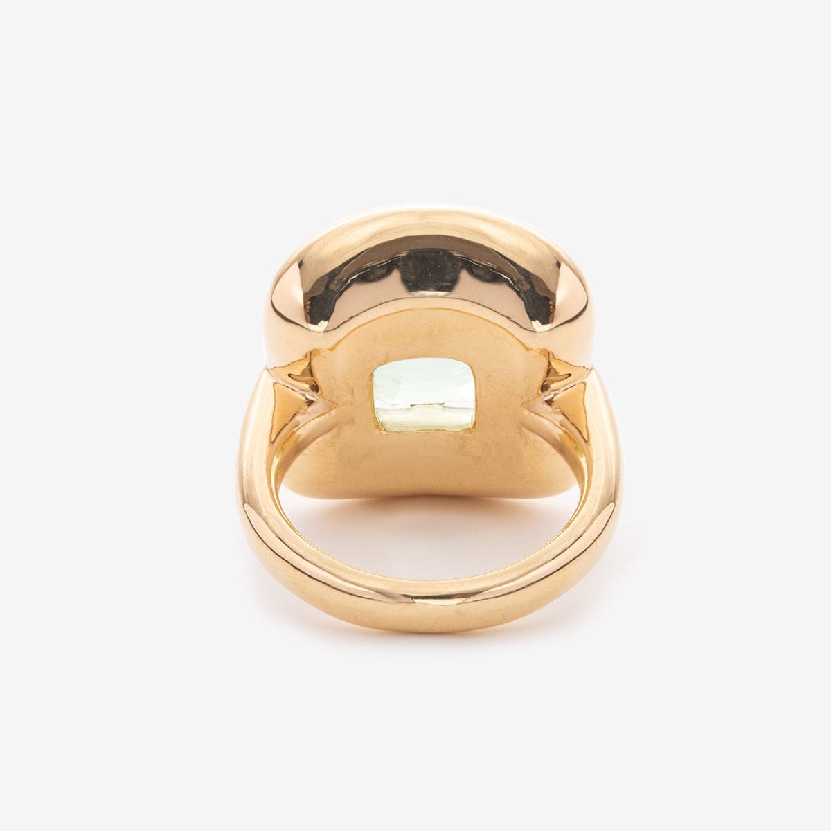 18K Yellow Gold Verdelite Prong Setting Statement Ring(Ring Setting Olnly)