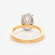 18K Yellow & White Gold 4 Carat Oval Brilliant Cut Lab Diamond Basket Side-stone Wedding Ring (Ring Setting Only)