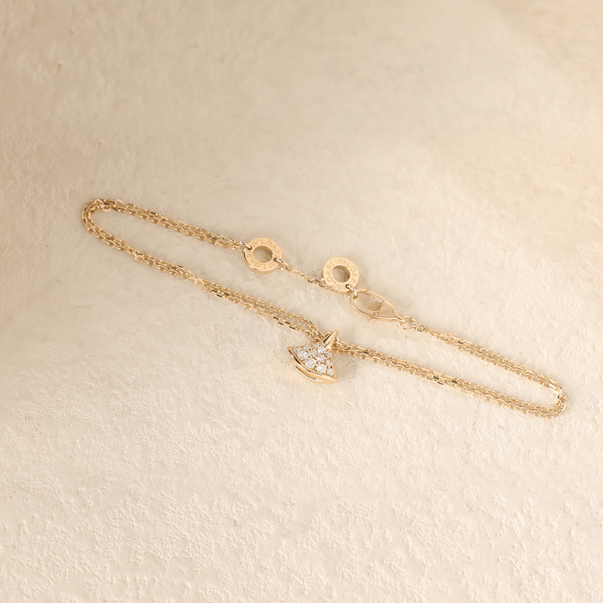 18K Yollow Gold Round Lab Diamond Skirt Pendant Necklace - MMR