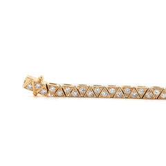 1.8mm Round Lab Diamond Three - Prong Triangle - Set Tennis Bracelet - MMR