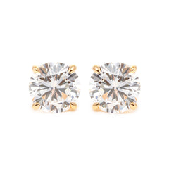 Cherished Moments 14K Gold 2 ct tw Round Cut Lab Diamond 4 Prongs Martini Stud Earrings (FG Color, VS Clarity)