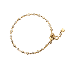 Round Lab Diamond Star Bezel-Set Station Bracelet