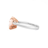 3.6ct Heart-Shaped Lab Pink Diamond 4 Claw Prongs Basket Setting Engagement Ring