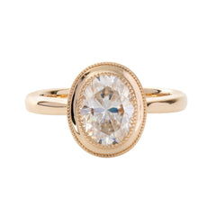 Oval Cut Lab Diamond Solitaire Ring