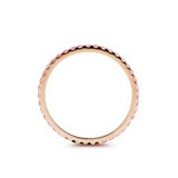 14K Rose Gold Fancy Pink Round Lab Diamond Eternity Ring