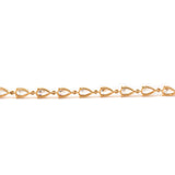 18K Yellow Gold Pear Lab Diamond 9 Stone Chain Bracelet