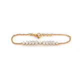 18K Yellow Gold Two-Shape Lab Diamond Bracelet – Round & Pear Cuts