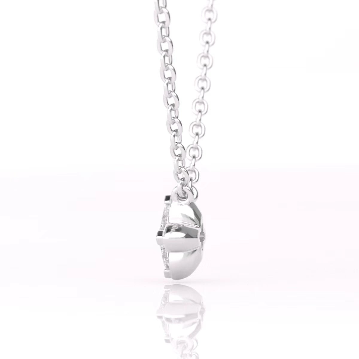 1CT Four Leaf Clover - Shaped Lab Diamond Pendant with Chain - MMR