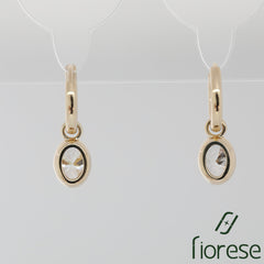 1CTW Oval Shape Bezel Earrings - MMR