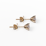 Cherished Moments 2 ct tw Round Cut Lab Diamond 6 Round Prong Stud Earrings (FG Color, VS Clarity)