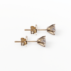 Cherished Moments 2 ct tw Round Cut Lab Diamond 6 Round Prong Stud Earrings (FG Color, VS Clarity)