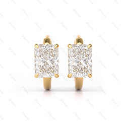 Radiant Cut Hoop Earrings