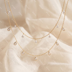 Seven Pear Necklace