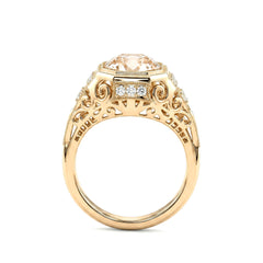 2.29CT Old European Cut Lab Diamond Art Deco Octagonal Bezel Ring - MMR