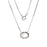 14K Yellow & White Gold 2.5ct Oval Cut Lab Diamond Halo Pendant Necklace