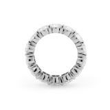 14K White Gold 7*5mm Oval Cut Lab Diamond Eternity Ring