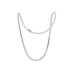 2.2 mm Round Brilliant Lab Diamond 4-prong Basket Tennis Necklace--Fiorese Day