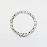 14K White Gold Round Cut Lab Diamond Eternity Ring