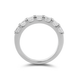 Platinum Princess Cut Lab Diamond 7 Stone Half Eternity Ring