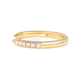 14K Yellow Gold Round Lab Diamond Half Eternity Open Ring