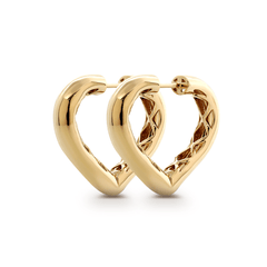 Heart Shaped Huggie Earrings