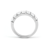 Platinum Radiant Cut Lab Diamond 7 Stone Half Eternity Ring