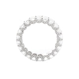 18K White Gold Emerald Cut & Round Cut Lab Diamond Eternity Ring