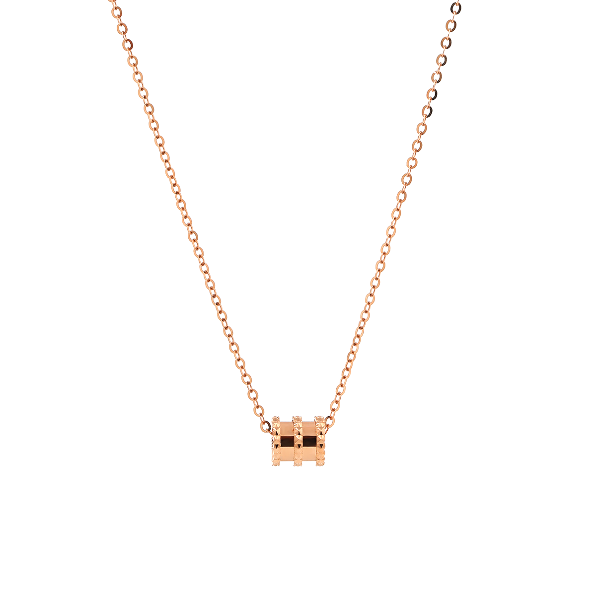 14K Rose Gold Lucky Roller Pendant Necklace