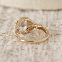 2ct Radiant Cut Bezel Set Solitaire Ring - MMR