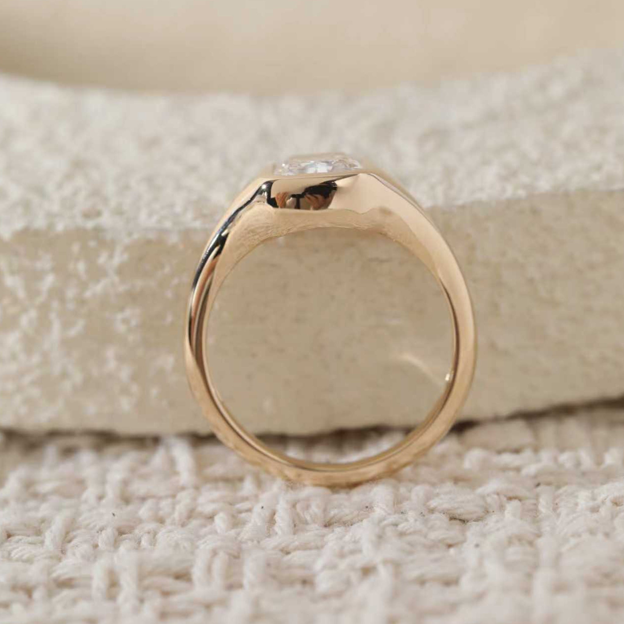 2ct Radiant Cut Bezel Set Solitaire Ring - MMR