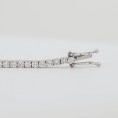 2mm Round Cut Lab Diamond 4 Prong Basket Tennis Bracelet Everyday Essential - MMR