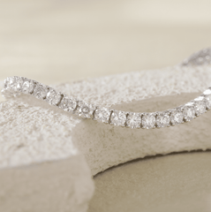 3.8mm Round Cut Lab Diamond 4 Prong Basket Tennis Bracelet Everyday Essential - MMR