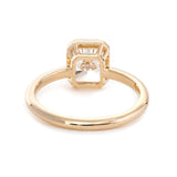 14K Yellow Gold 1.5ct Radiant Cut Lab Diamond Bezel Setting Solitaire Ring