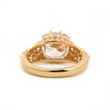 14K Yellow Gold 3.5ct Elongated Lab Diamond Antique-inspired Ring
