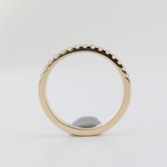 14K Yellow Gold 1.6mm Round Lab Diamond Half Eternity Ring