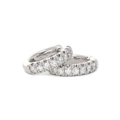 Round Lab Diamond 8 stones Huggie Earrings