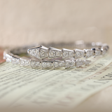 Platinum Serpenti Viper Bangle Bracelet