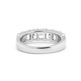 Platinum Radiant Cut Lab Diamond 7 Stone Half Eternity Ring