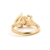 18K Yellow Gold Oval and Pear Lab Diamond Toi et Moi Ring