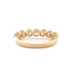 10K Yellow Gold Old European Cut Lab Diamond 7 Stone Ring