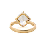 14K Yellow Gold 6ct Antique Asscher Cut Lab Diamond 4 Claw Prong Basket Solitaire Ring