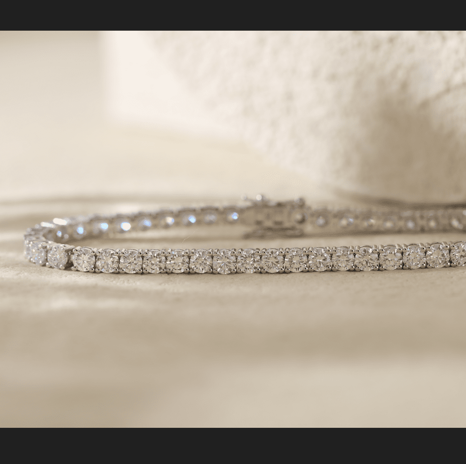 3mm Round Cut Lab Diamond 4 Prong Basket Tennis Bracelet Everyday Essential - MMR