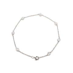 3mm Round Lab Diamond Bezel - Set Station Bracelet - MMR