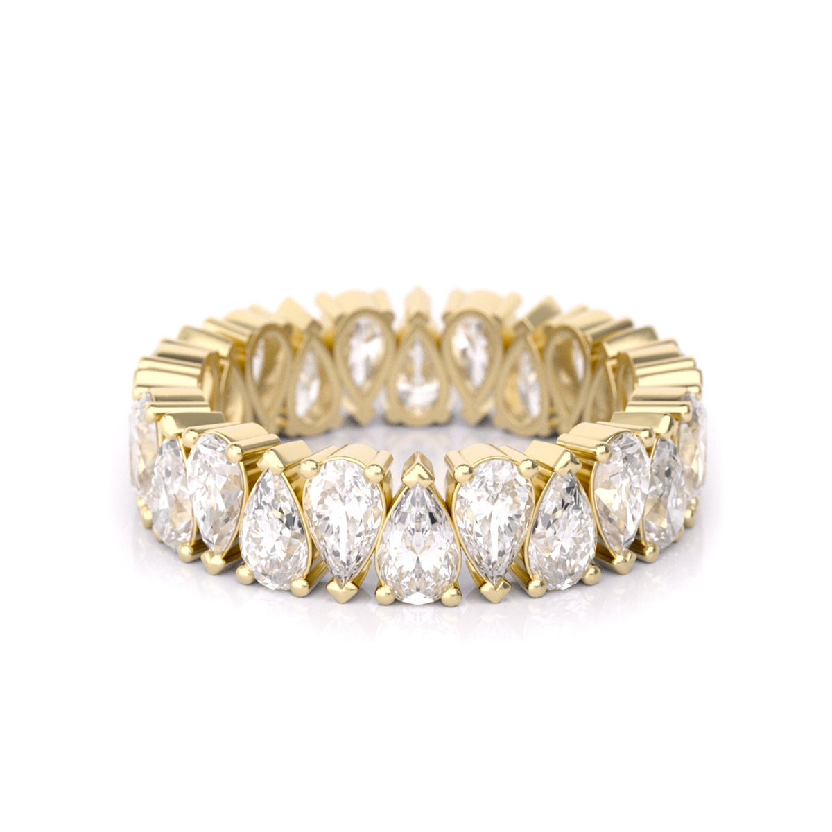 3x5mm Pear Shaped Stone Eternity Ring - MMR